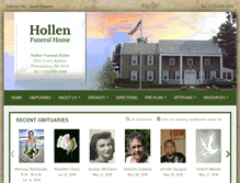 Tablet Screenshot of hollenfuneralhome.com